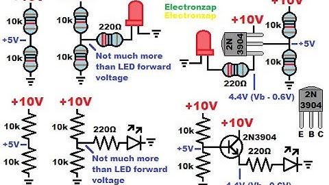 NPN BJT emitter follower improved fixed resistor voltage divider circuit using 2N3904 transistor