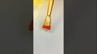 Celebrity Crimson Red , Gold 💛🪙 One Stroke Relax 🎨 Relaxing Satisfying #youtubeshorts #shortsfeed #art #colors Wealth