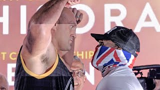Tyson Fury vs Dereck Chisora III • FULL WEIGH IN & FACE OFF • BT Sport Boxing