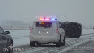 Kearney, Nebraska - Roll Over Accident and Winter Storm Impacts - January 25, 2021
