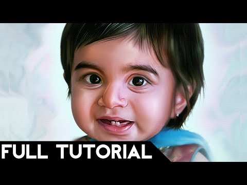 Cute Kid Part / Digital Arts Smudge Painting Photoshop tutorial - nandhan Arts | MutualGrid