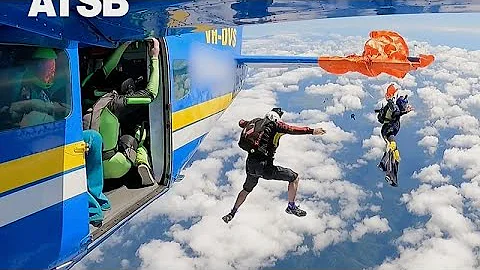Skydiver dangles at 4,500 metres after parachute catches on plane’s tail