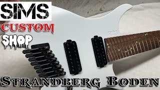 Famous Strandberg Boden 8 string guitar - Painted Satin White by Sims Custom Shop Net Worth