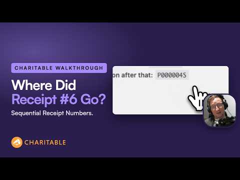 Sequential Ordering For Donation Receipts