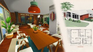 Heather, Lincoln Homes - Calming tour of 1960s modern home | The Sims 4 Build