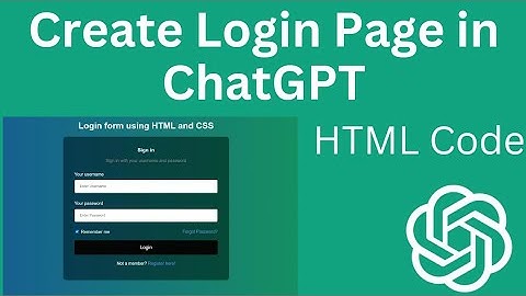 Create Amazing HTML Login Page Code with ChatGPT | ChatGPT & HTML Powerful Combination