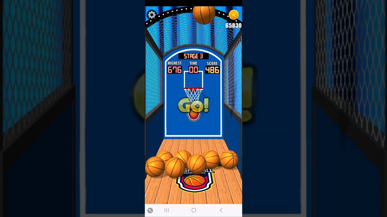 아케이드 농구게임  684점 최고기록 