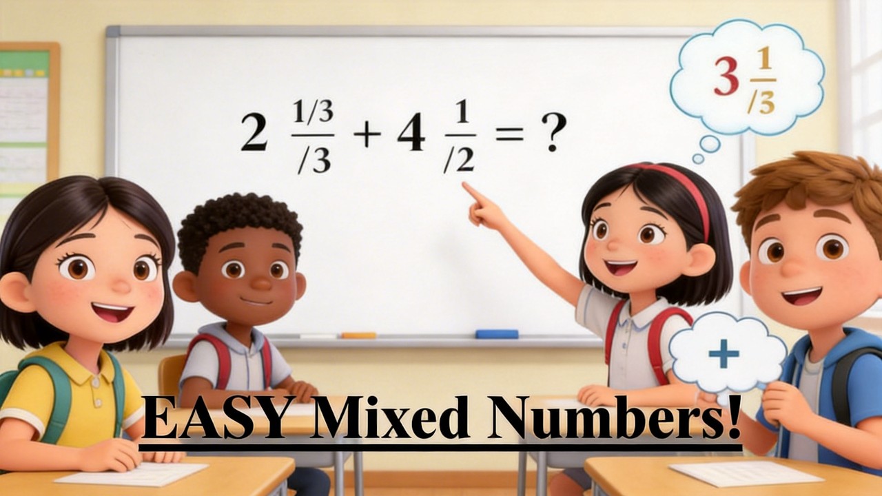 Math Mash-Up: Adding Mixed Numbers - YouTube