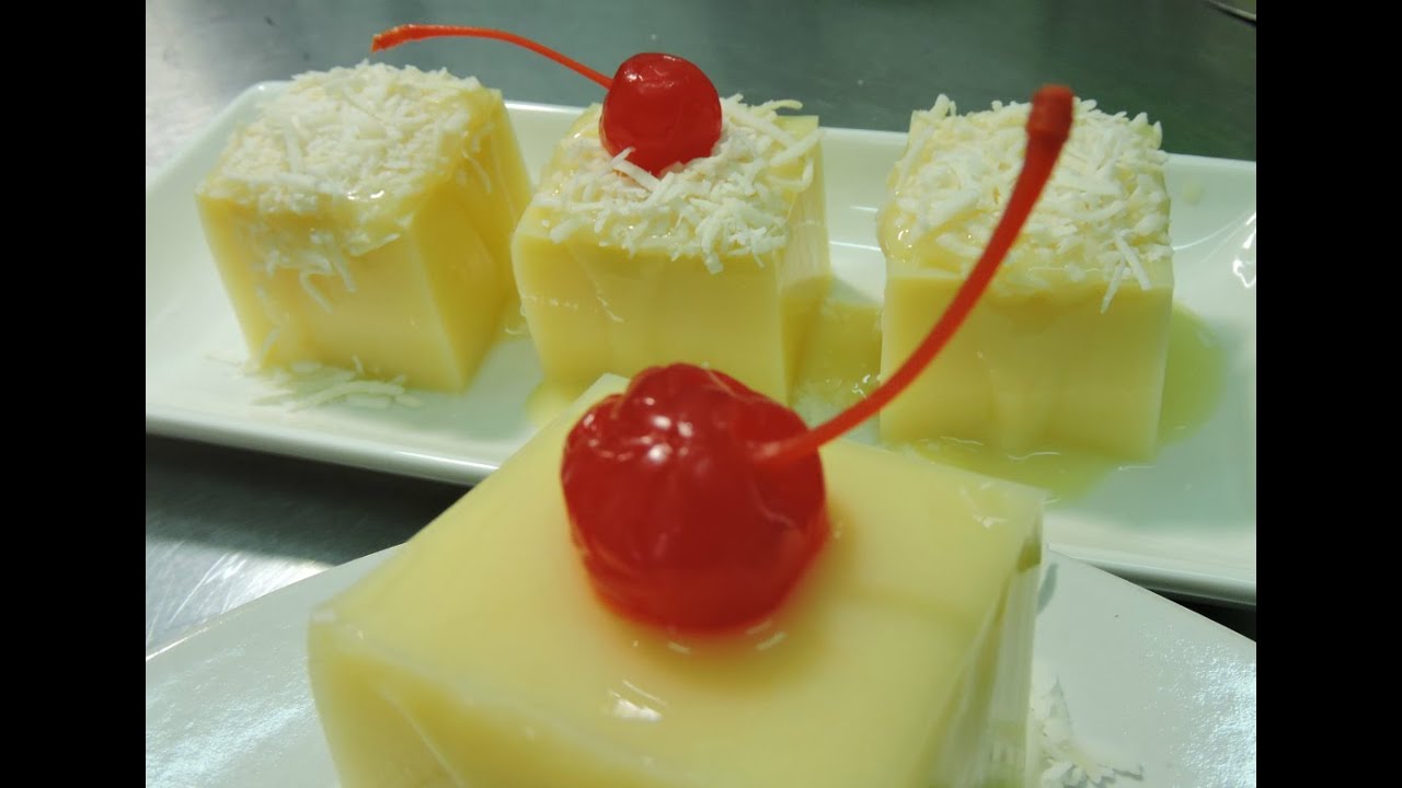 Gelatina de leche de soya piñacoco. RecetasdeLuzMa. YouTube