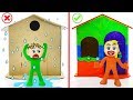 SUPERHERO BABY BUILDS PLAYHOUSE 💖 Play Doh Cartoons For Kids