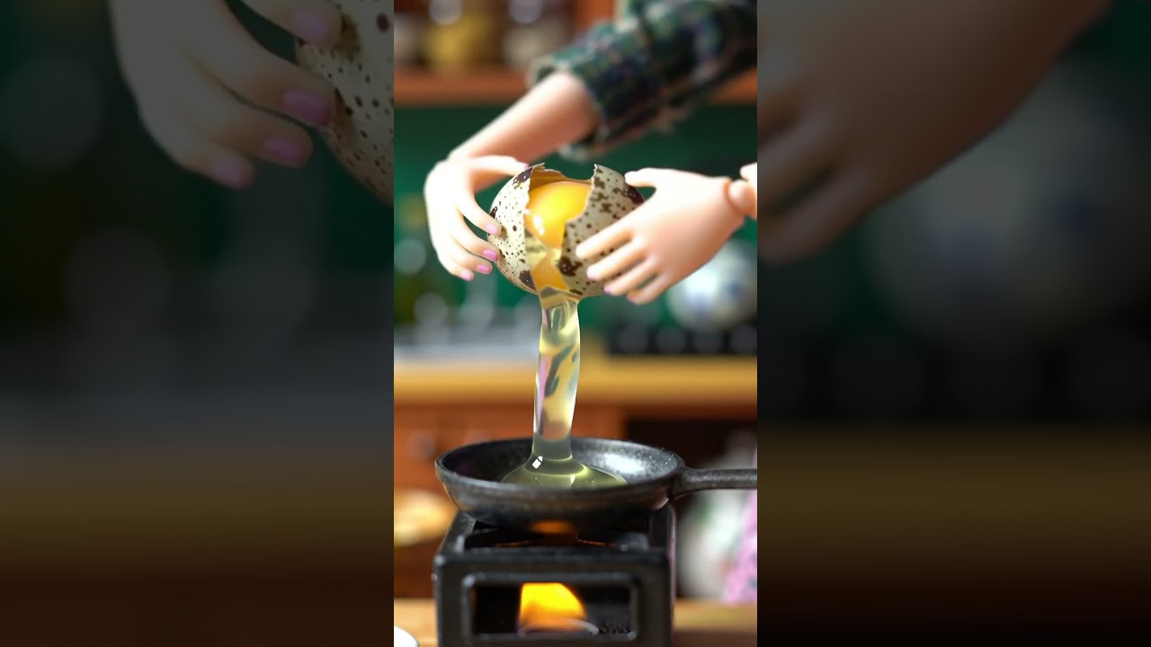 Making a tiny breakfast for my hamster 🍳