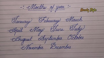 How to write Months of Year in Cursive writing  English Handwriting/ Neat and Clean English writing
