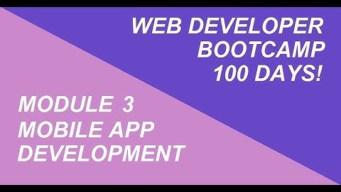 MOBILE APP DEVELOPMENT - SOFTWARE DEVELOPER CODING BOOTCAMP (MODULE 3 - DAY 16)