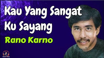 Rano Karno  -  Kau Yang Sangat Ku Sayang  (Lirik Lagu)