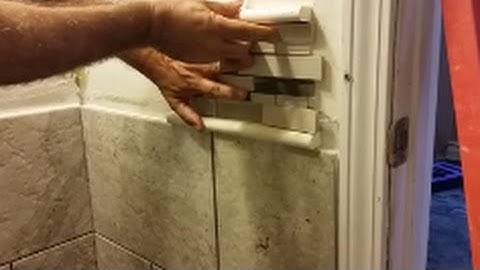 How to install mosaic tile in bathroom shower - Part 1-  preparation and cutting