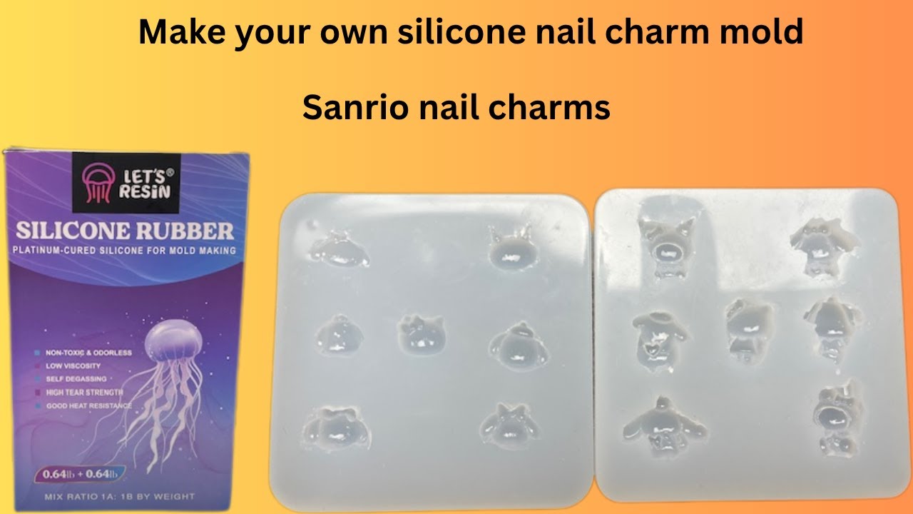 Make your own silicone nail art mold Sanrio nail art charms