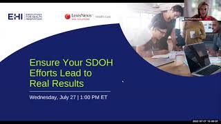 Webinar: Ensure Your SDOH Efforts Lead to Real Results