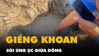 Giếng khoan sôi ùng ục giữa đồng, nhiều người lấy nước về uống để... chữa bệnh