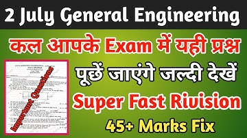 General Engineering 2nd semester polytechnic most important questions 2022 /general engineering 2022