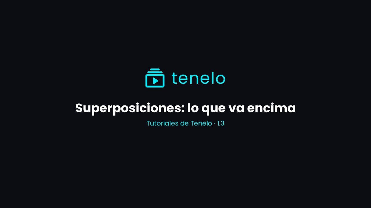 Superposiciones en Tenelo: hora, clima, logo, zócalo, QR y más | Tutorial 1.3