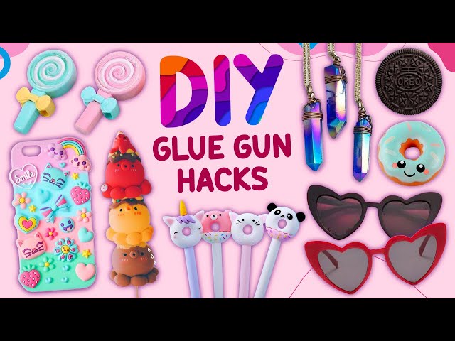 Girl's Camp Crafts - A girl and a glue gun