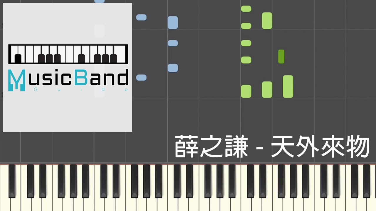 [琴譜版] 薛之謙 - 天外來物 - Piano Tutorial 鋼琴教學 [HQ] Synthesia