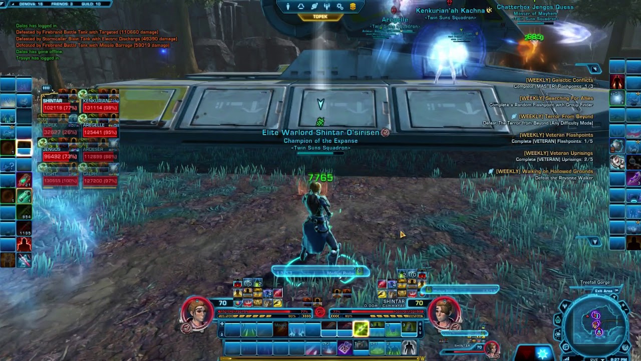 Twin Suns Squadron vs. Firebrand and Stormcaller 8-person master/nightmare mode level 70