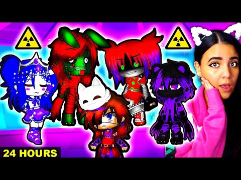 💜 The Afton Family Stuck In A Room for 24 Hours 2! 💜 FNAF Gacha Life Mini Movie Reaction