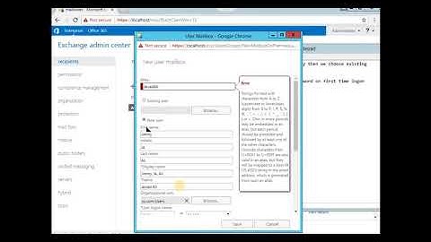 MS Exchange Server 2016 Create New user after installation