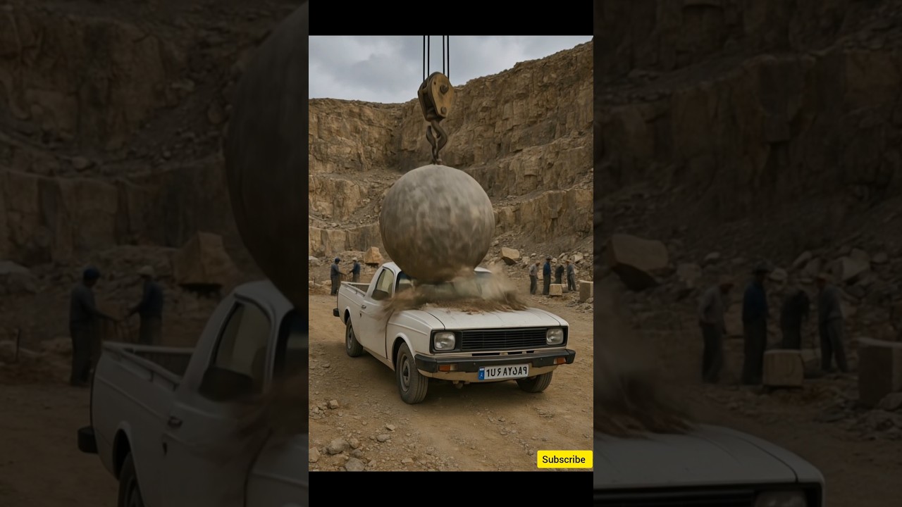 Paykan Gets Crushed by a Giant Stone Ball! | Realistic AI Test 