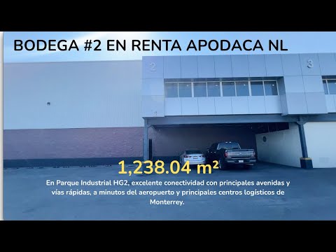 Miniatura del video recorrido de Bodega industrial 1,238 m² en Parque Industrial HG2, Apodaca
