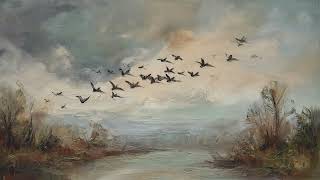 Birds in Flight Oil Painting | 4K TV Wallpaper Art Screensaver | 2 Hours screenshot 4