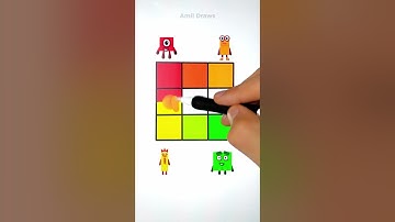 Satisfying Color Mixing | Numberblocks ✨ #relaxingart #shorts #drawing #mix #colors #mixing #viral