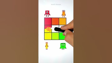 Satisfying Color Mixing | Numberblocks ✨ #relaxingart #shorts #drawing #mix #colors #mixing #viral