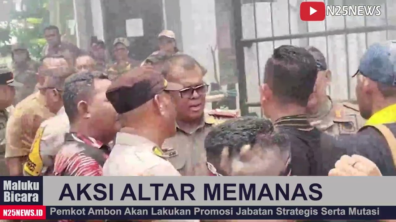 AKSI DEMO ALTAR DI DEPAN KANTOR BUPATI KEP TANIMBAR SEMPAT BERSITEGANG DENGAN PEJABAT PEMDA