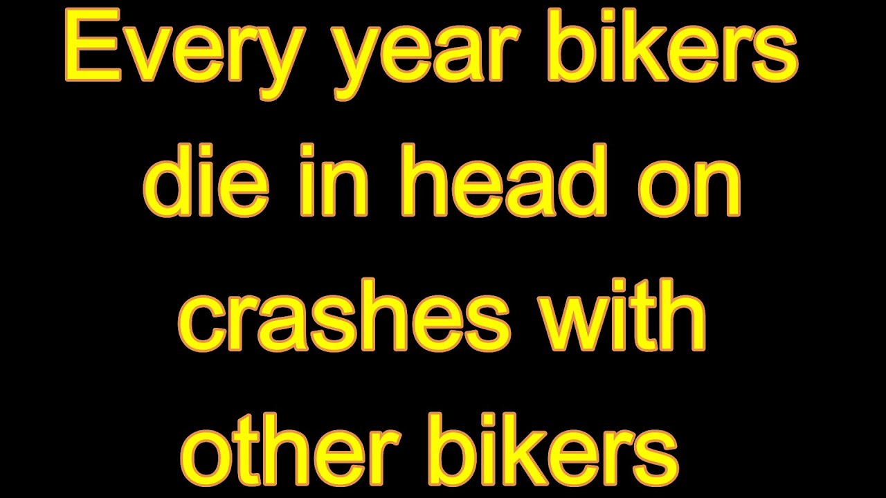 Bikers Head On Crash Avoidance Lesson. YouTube