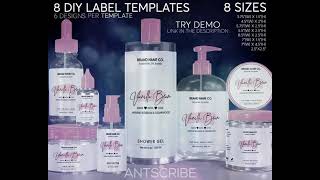 Printable Beauty Jar Label Template DIY Labels For Cosmetic Jars Custom Face Serum Labels