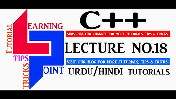 C++ Lecture 18 Urdu/Hindi Tutorial Learning Point