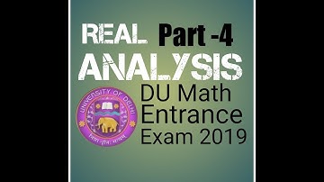Du Math Entrance Exam Real Analysis Solution 2019 Part-4 (Compact, Connected, Countability)