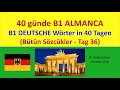 40 günde B1 ALMANCA - TAG 36 -  B1 DEUTSCHE Wörter in 40 Tagen, BÜTÜN SÖZCÜKLER