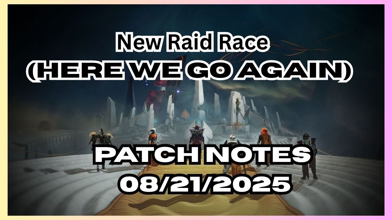 Patch notes 22/08/2025 - Destiny 2