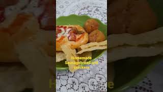 foodbev... sausagebread and crackers#food#shorts#kudapan#snack