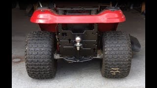 Craftsman Riding Lawnmower Upgrade!!  Trailer Hitch Install