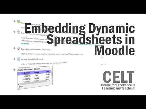 Embed a Dynamic Spreadsheet in Moodle
