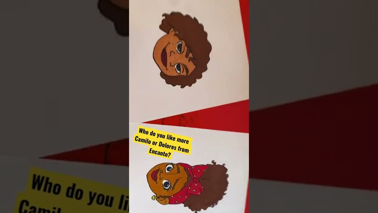 Dolores Madrigal and Camilo Madrigal From Encanto Drawing! Who Do You Like More? 