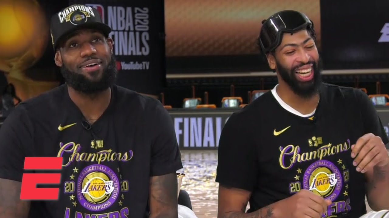 Full Lebron James Anthony Davis Interview Following 2020 Nba Title Win With The Lakers Youtube