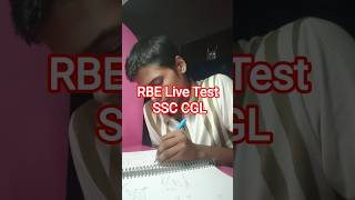 RBE Live test SSC CGL | Faaaaah!😀