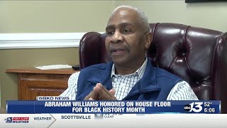 Abraham Williams honored by state legislators in honor of Black History Month Information
