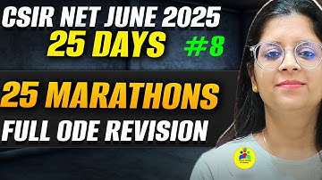 CSIR NET June 2025 | CSIR NET ODE Revision Questions #8 | CSIR NET Maths Marathon | Vaishali Mam