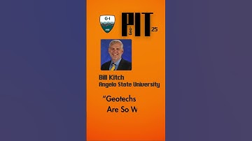 Geo-PIT 2025: Bill Kitch on "Why Geotechs Are Weird", now on YouTube!  #geotechnicalfrontiers2025